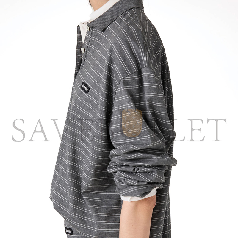 MIU MIU COTTON JERSEY POLO SHIRT MJL015